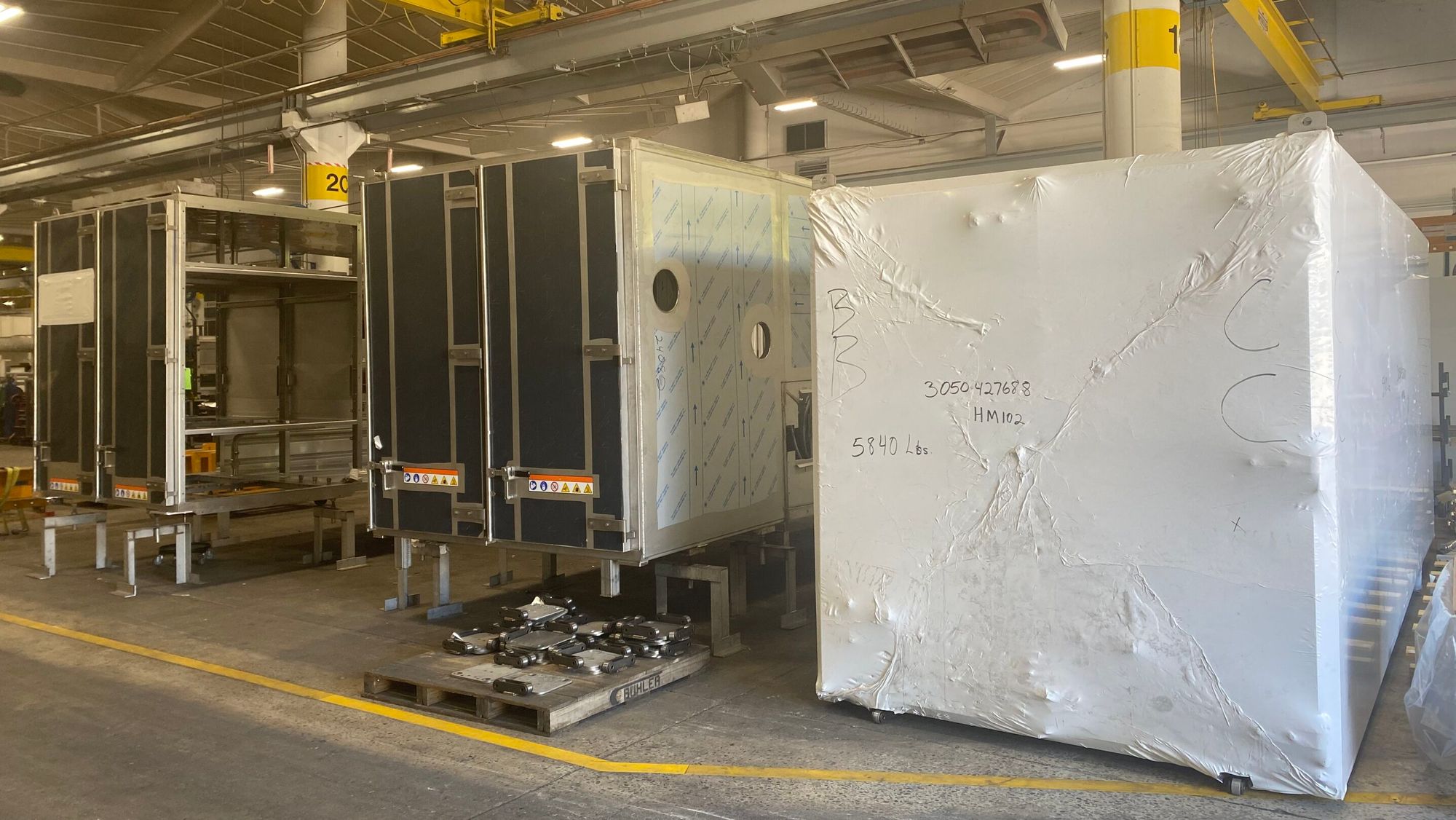 Dryer module packaged to ship