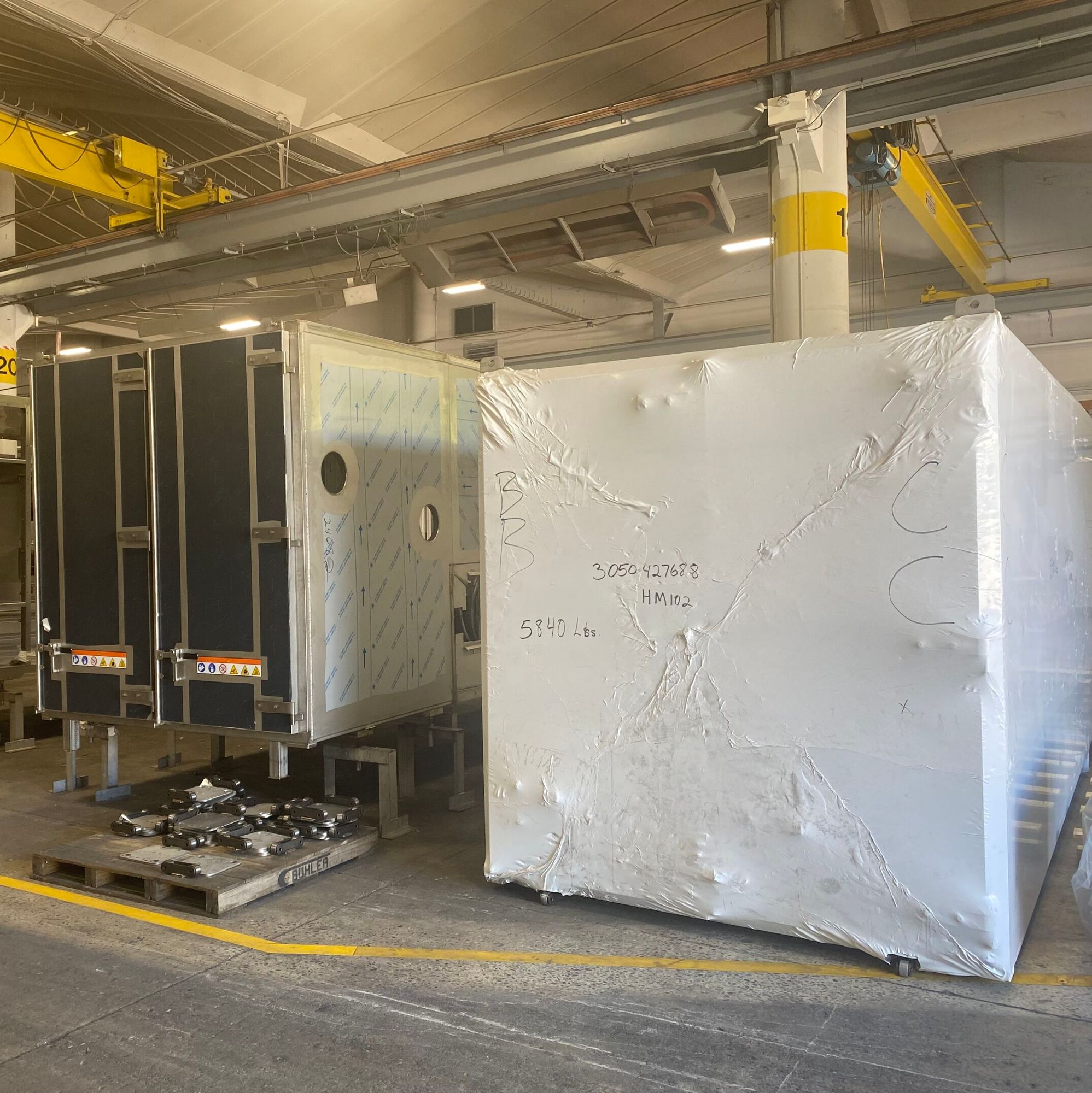 Dryer module packaged to ship