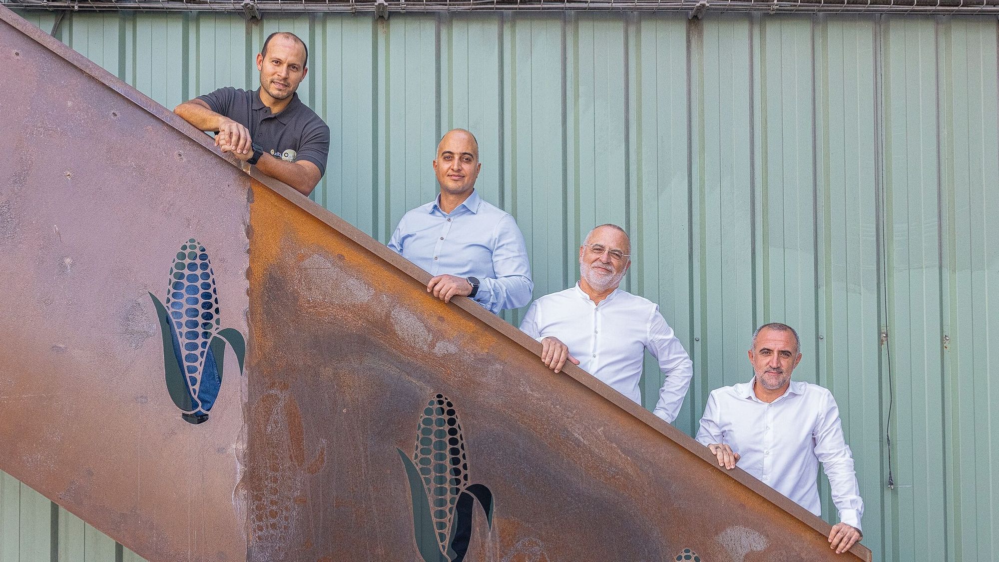 A fruitful collaboration between Quality Corn and Bühler: (left to right) Luis Miguel Vivas Martínez, Carlos Olivares, Agustín Mariné Trías, and Nadeem Nashashibi.