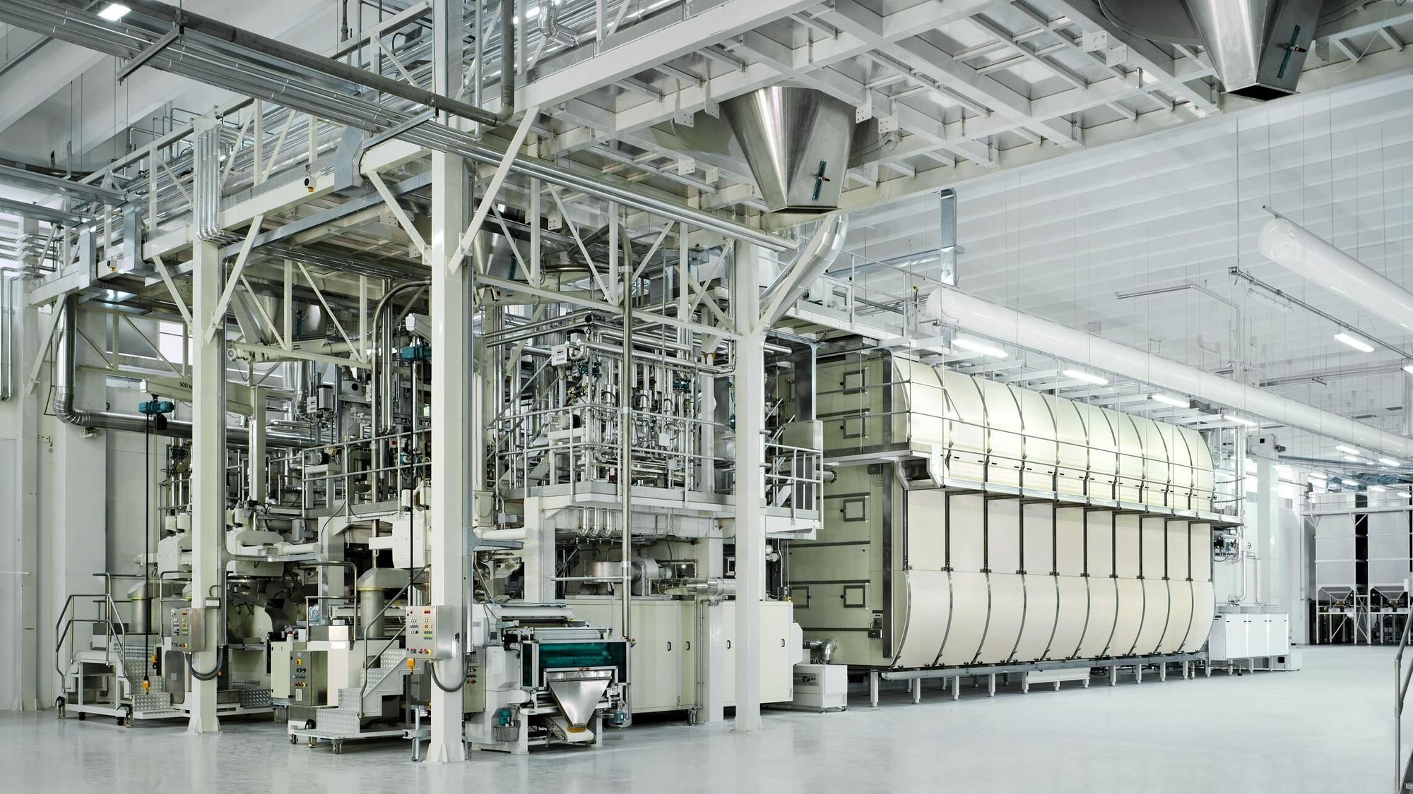 Bühler grain dryer installed in a grain storage plant 