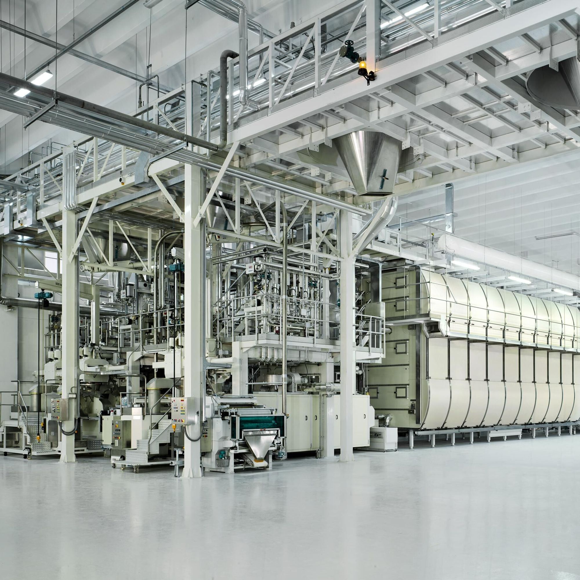 Bühler grain dryer installed in a grain storage plant 