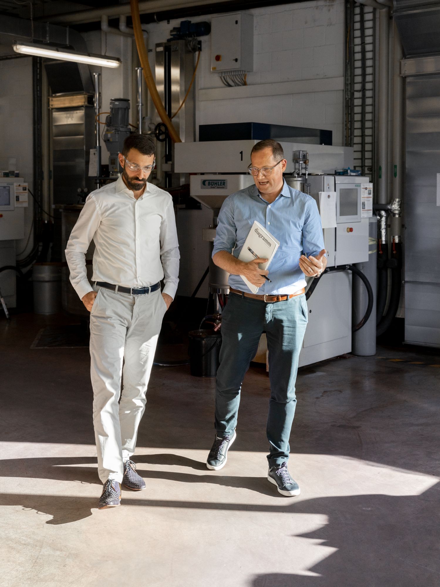 Pascal Diemand, CEO Rotoflex AG and Sandro Perone, Business Development Manager at Bühler, appreciate their longstanding partnership and look forward to new and exciting development projects.